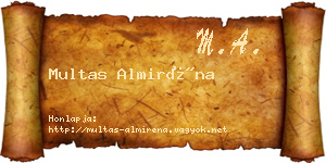 Multas Almiréna névjegykártya